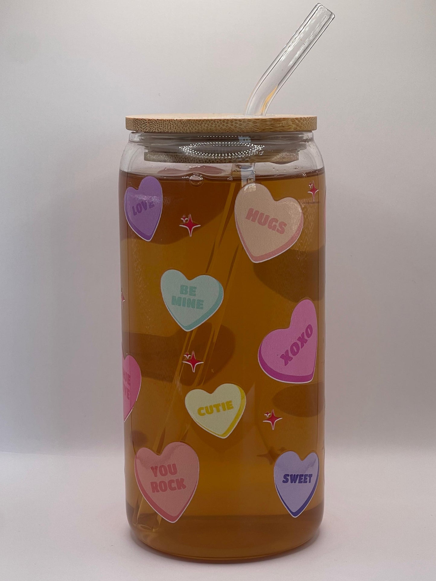Candy hearts glas